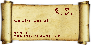 Károly Dániel névjegykártya